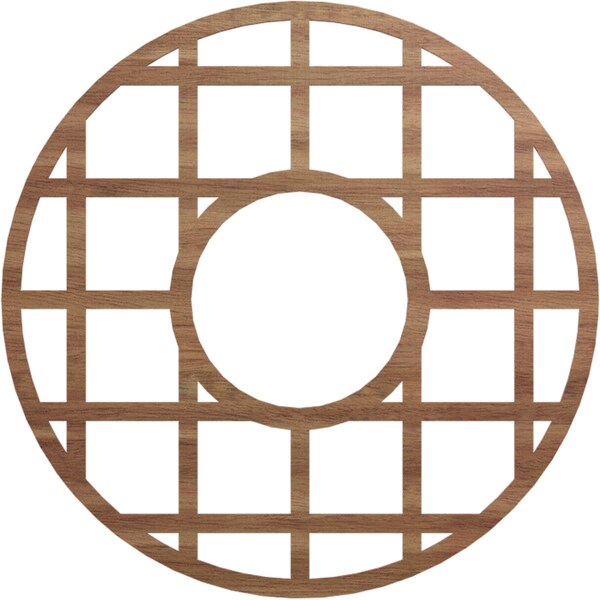 Ekena Millwork O'Neal Wood Fretwork Pierced Ceiling Medallion, Walnut, 36"OD x 13 1/8"ID x 1/4"T CMWP36X36X0250ONWA - main